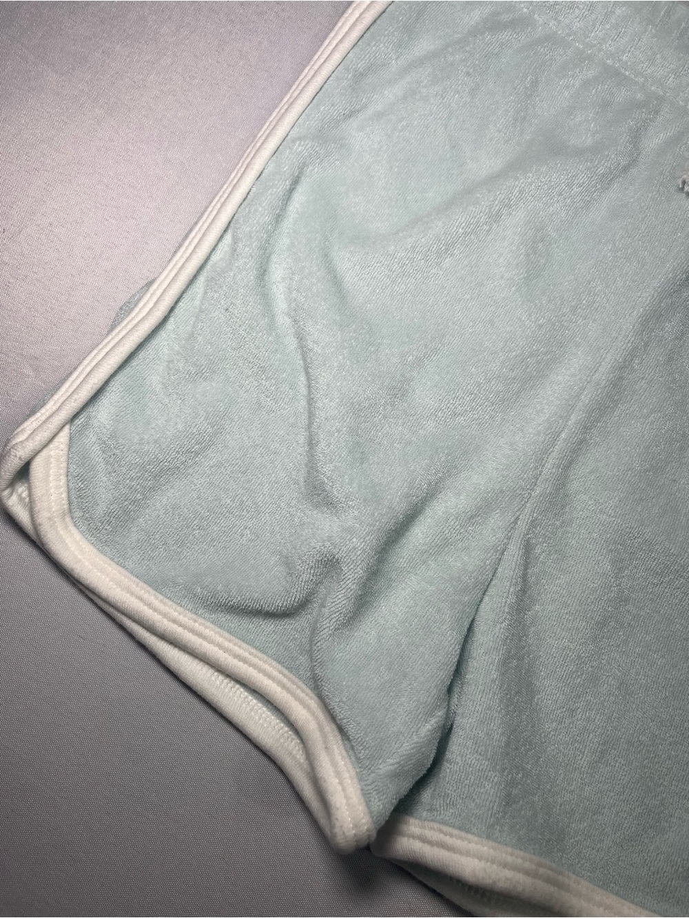 Little Co Light Blue Dolphin Terry Cloth Boys 7 Drawstring Long Shorts - Picture 2 of 4